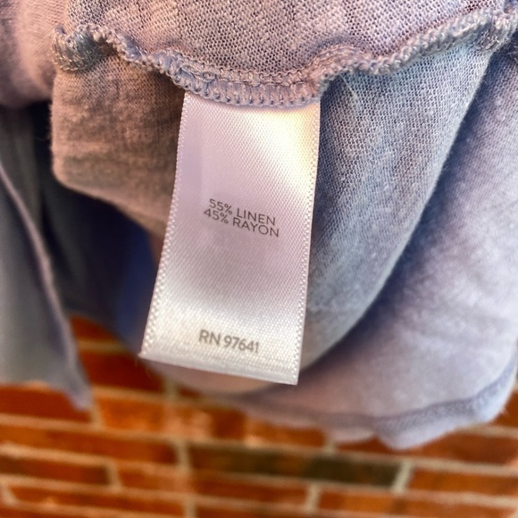 Pure J. Jill Womens Medium Linen Blend Layered Sharkbite Tunic Tank - Picture 6 of 9